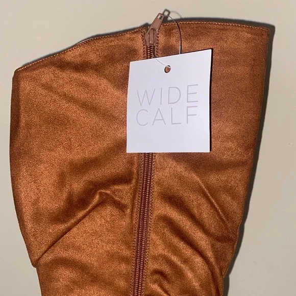 Life Stride Brown Wide Calf Heeled Boots - Picture 2 of 9